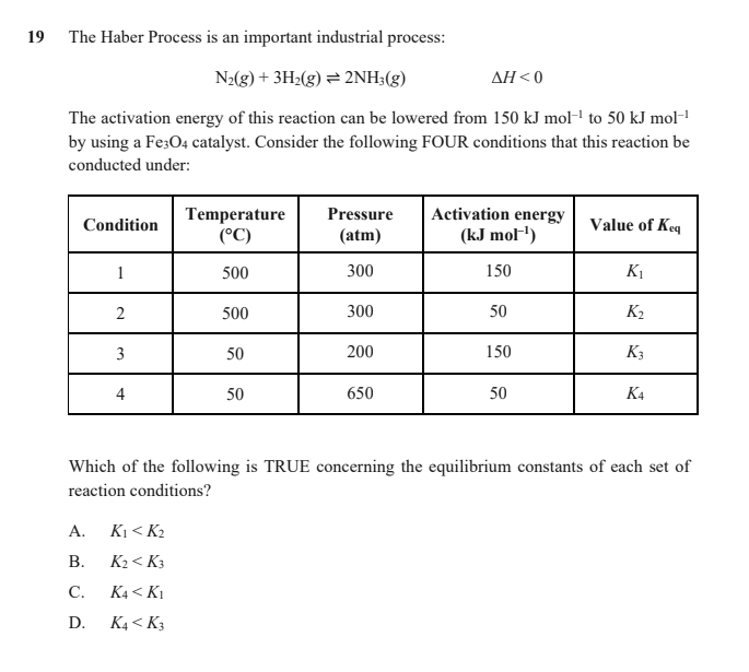 Example: ACE HSC Tuition Chemistry Multiple-choice Question